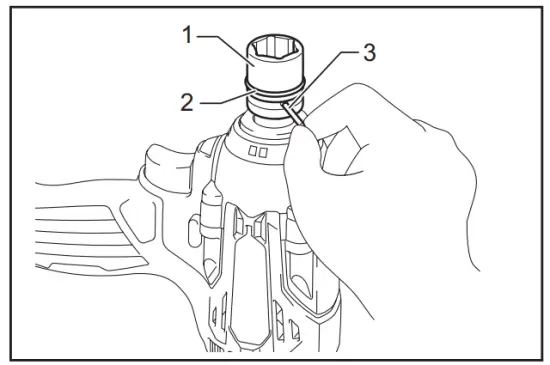 Installing or removing impact socket