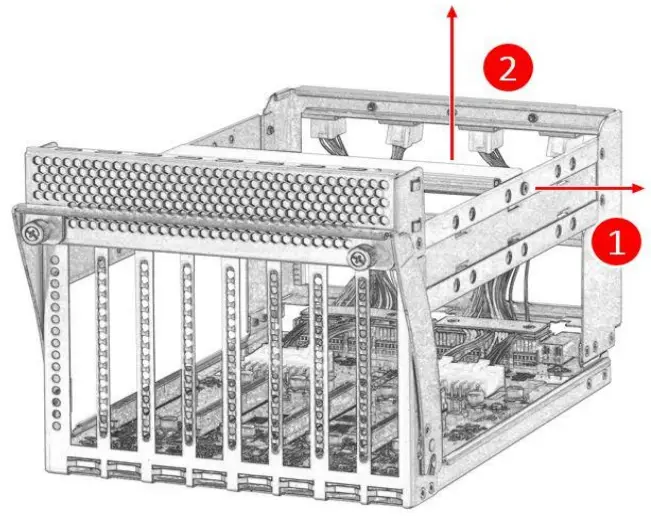 H3 Falcon 4205 GPU PcIe Expansion Chassis - plate
