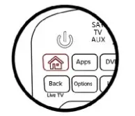 dish 52.0 Remote Control - Hobe button twice