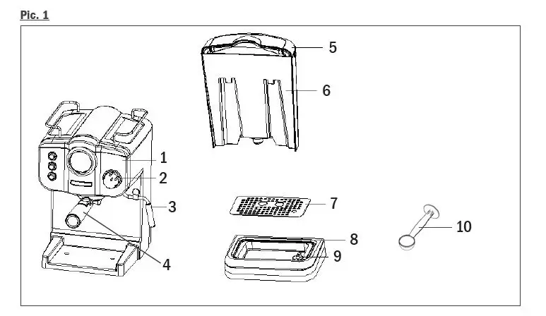 delimano-CM5013C-CE-Espresso-Coffee-Machine-Deluxe-Noir-FIG 1