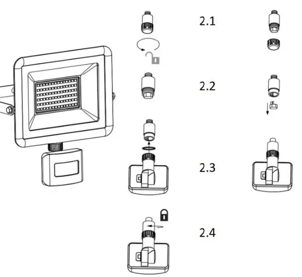 brackenheath BR3001 Plug in PIR for CCT All in Floodlight Range fig 1