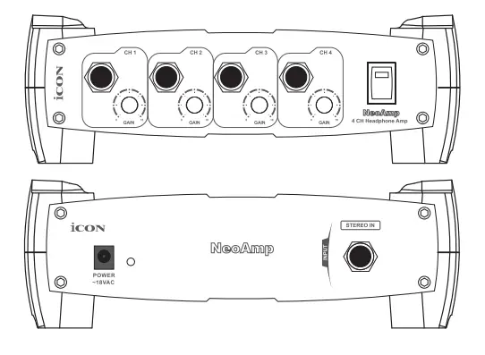iCON PD3V203 Neo Amp 4 Channel Stereo Headphone-Fig3