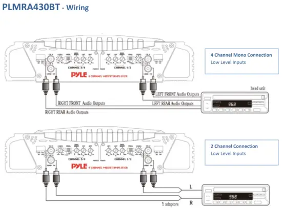 PYLE PLMRA410BT 400 Watts 4CH Power Bluetooth Amplifier - 19