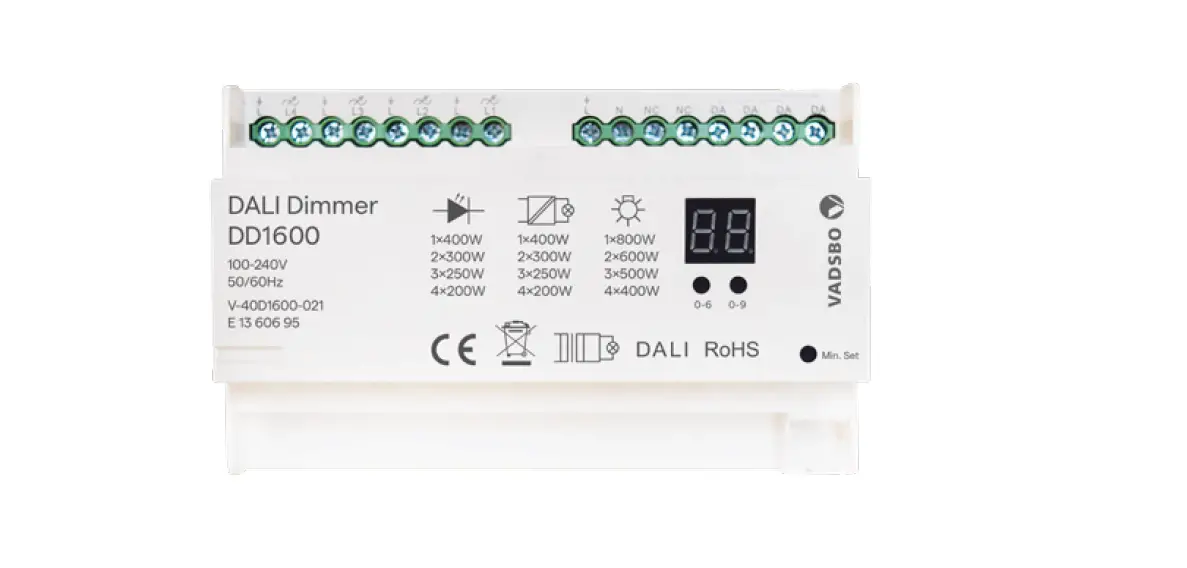 Vadsbo Dd1600 4-channel Dali Phase Dimmer Instruction Manual