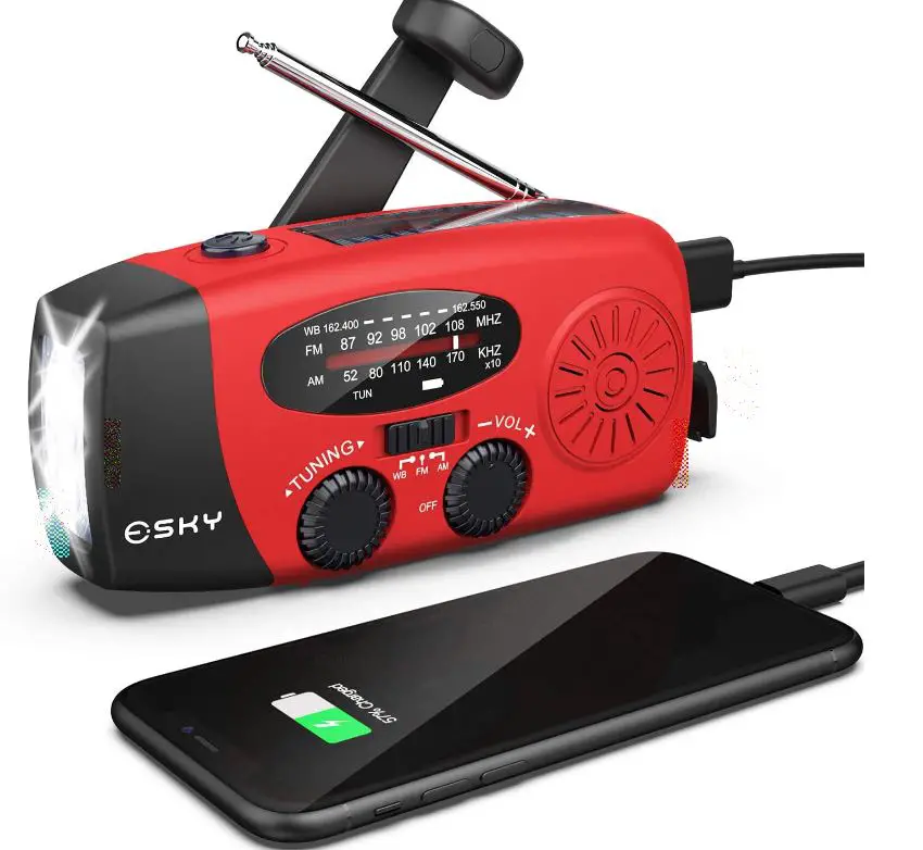 Hand-Crank-Radio-with-Flashlight-for-Emergency-image