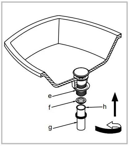 Kraus Ceramic Bathroom Vessel Sinks Installation Guide - Tighten mounting nut