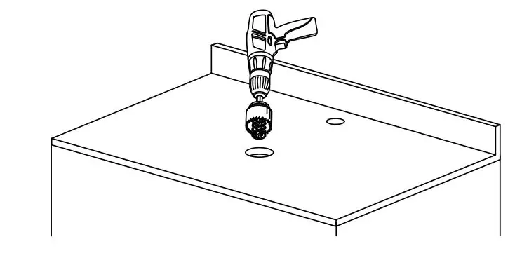 Kraus Ceramic Bathroom Vessel Sinks Installation Guide - Drill Countertop