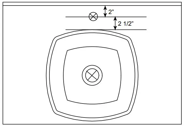 Kraus Ceramic Bathroom Vessel Sinks Installation Guide - Mark Faucet and Drain Hole Location