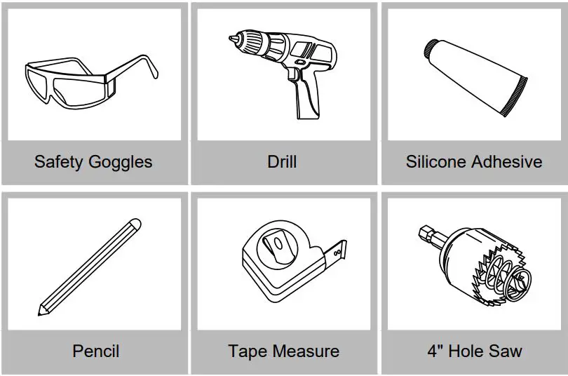 Kraus Ceramic Bathroom Vessel Sinks Installation Guide - Tools