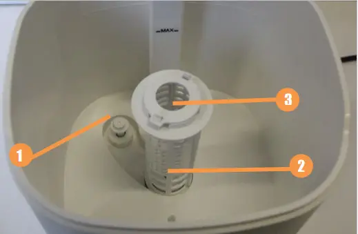 Crane EE-6909 1 2 Gallon Cool Mist Top Fill Humidifier and Aroma Diffuser - MAIN PARTS