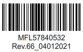 LG GL-N292DBPY 260L 2 Star Double Door Refrigerator - barcode