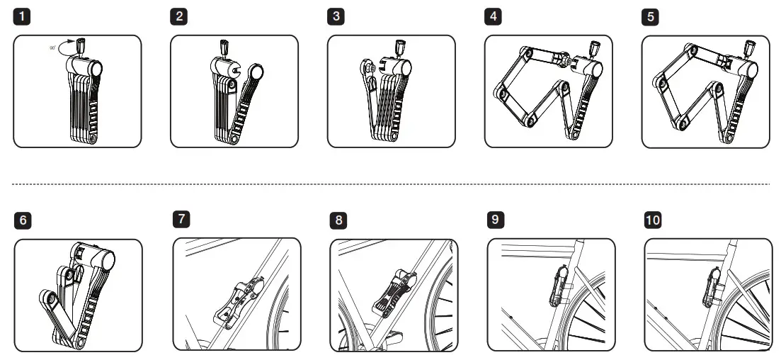 amazonbasics Folding Bike Lock-