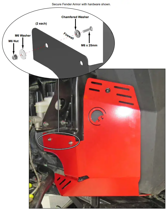 SuperATV XP1000 Front Inner Fender Armor - 3