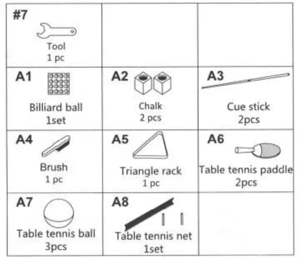 SIMBA Sirio 7ft Pool Table Billiards - parts 2