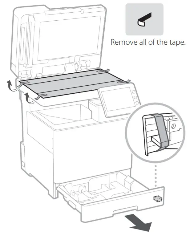 Canon Multifunction Printer -Remove all the packing material.