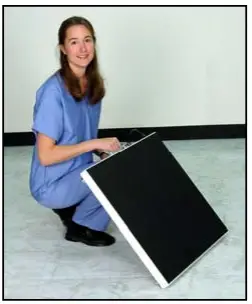 Lifting Scale from Floor to Transport Position