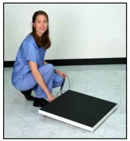 Lifting Scale from Floor to Transport Position
