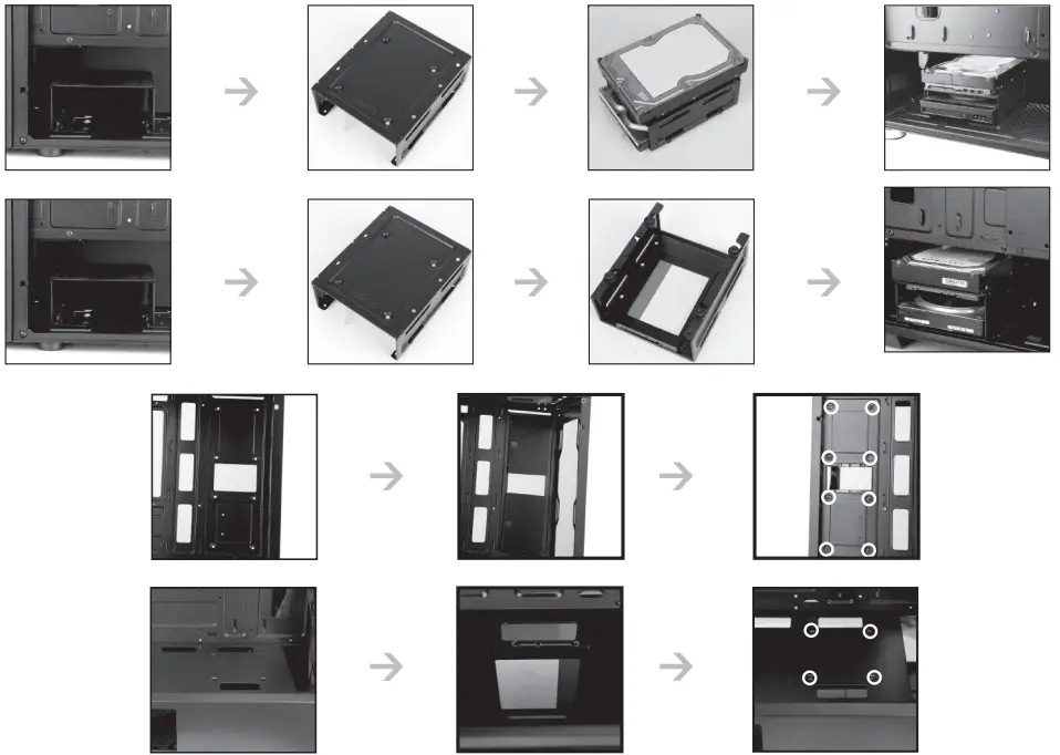 3.5" HDD/2.5" SSD Assembling