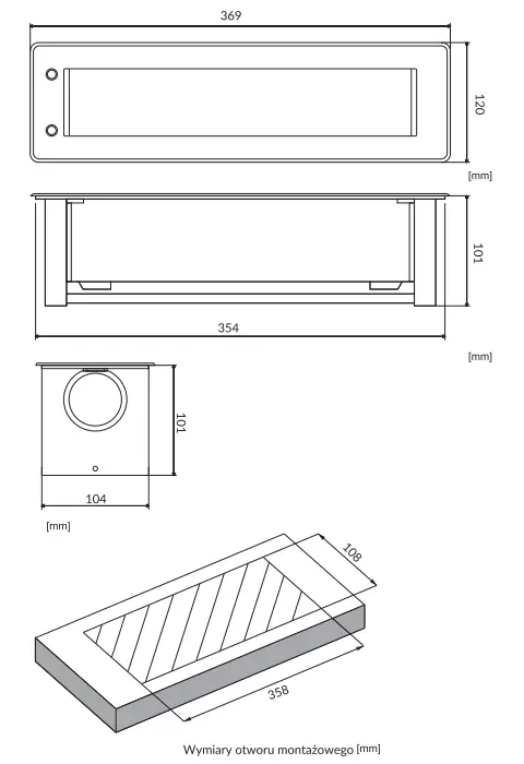 ORNO OR-AE-13110GS Desktop Extension Socket fig 1