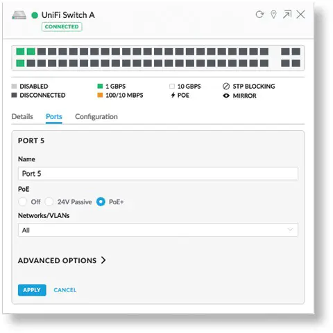 UBIQUITI US 48 750W UniFi Managed PoE Gigabit Switch - Conguring PoE Settings 4