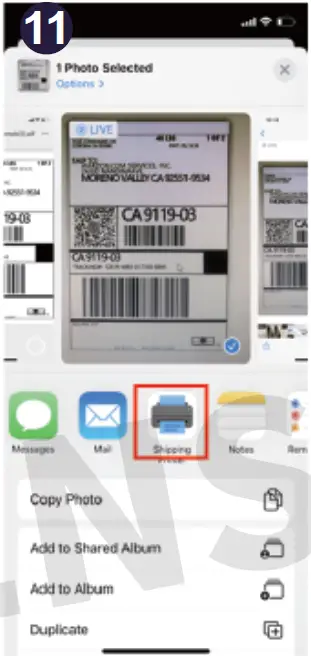 JADENS Shipping Printer 12