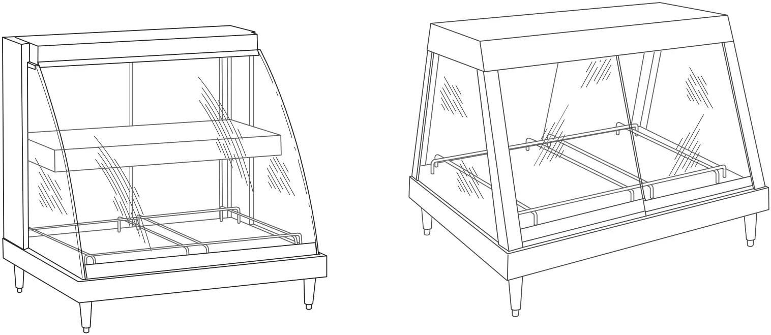 Hatco GRCD and GRHD Series Glo Ray Heated Display Cases