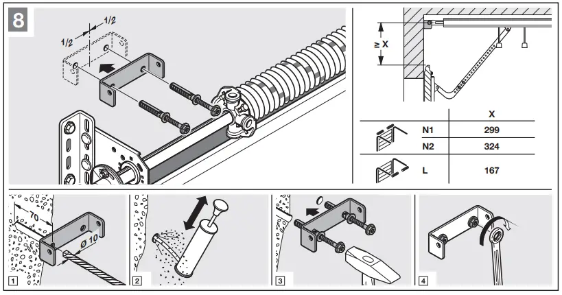 HORMANN Chain Drive Operator ITO 500 FU for Industrial Sectional Doors - fig 8