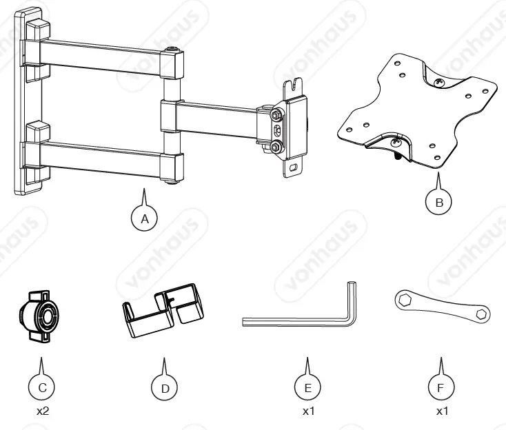 VonHaus-3000245-Tilt-and-Swivel-TV-Bracket-FIG-6
