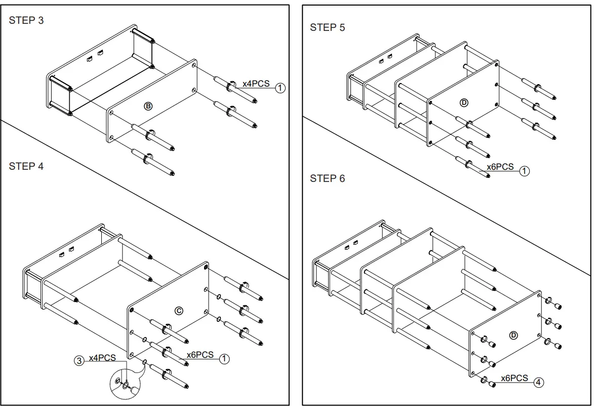 Furinno 21029 Turn N Tube Toolless Storage Shelf - fig 5