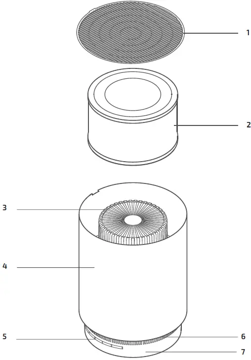 cecotec V1706681 Totalpure 1800 Style Pro Connected Air Purifier 01