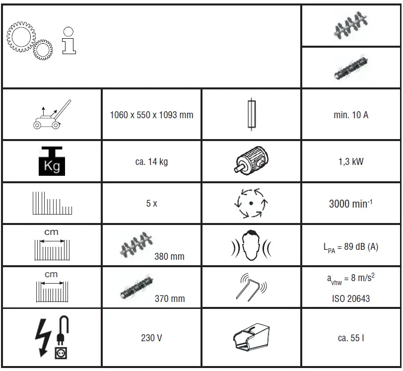 AL-KO 103388 Combi Care 38 E Comfort Electric Lawn Scarifier fig 10