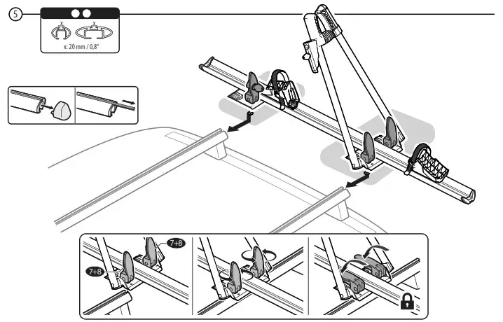 halfords Roof Mount Cycle Carrier Fitting - 20