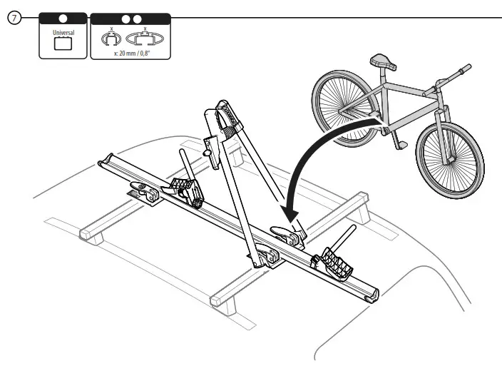 halfords Roof Mount Cycle Carrier Fitting - 24