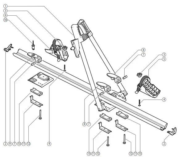halfords Roof Mount Cycle Carrier Fitting - 5