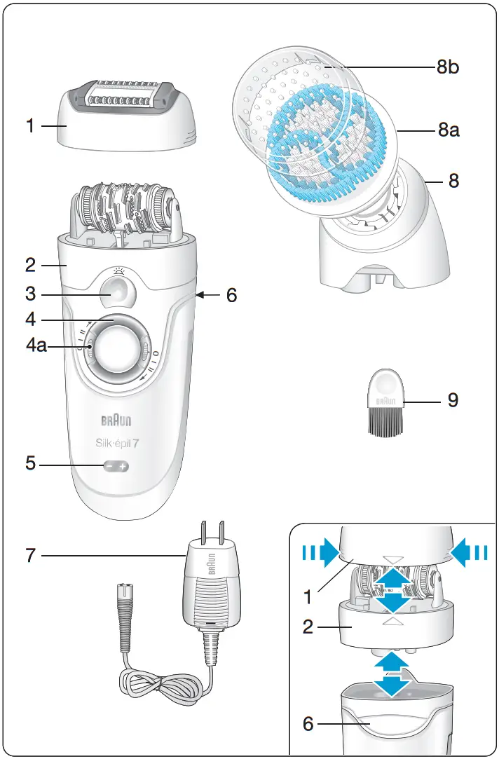 BRAUN SkinSpa 5377 9 961v Skinspa 4 in 1 With Exfoliation and Care System - fig 1
