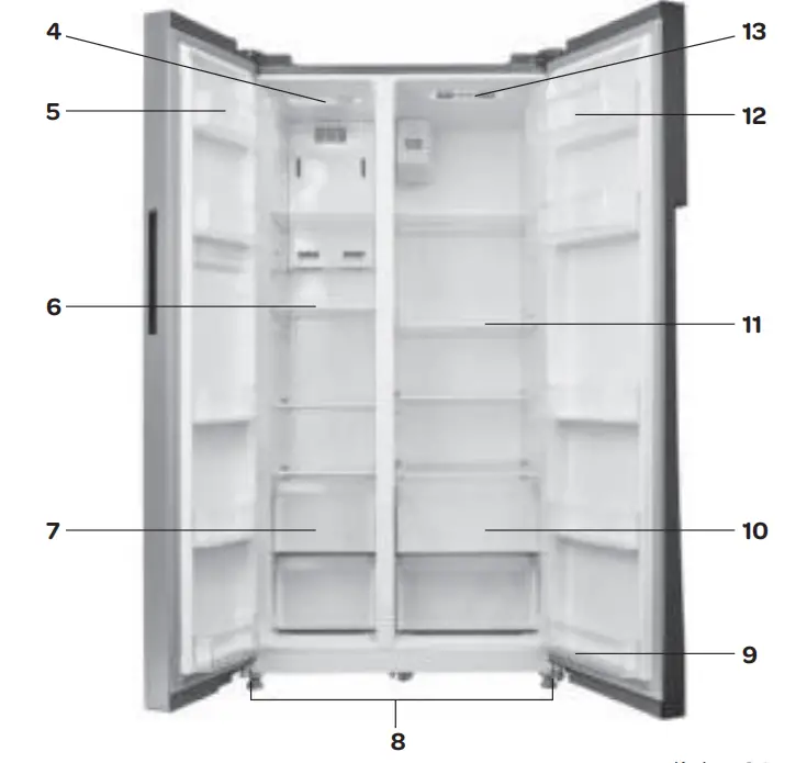 INVENTUM SKV0178R American fridge-fig2