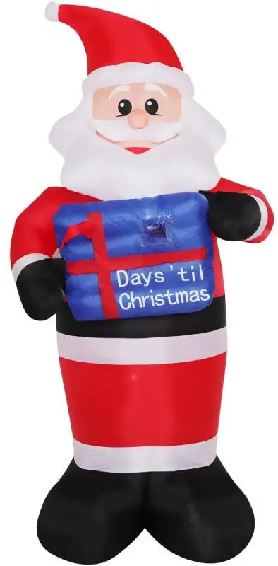 Pool Warehouse Christmas Time 7ft Inflatable Santa Countdown with Lights-fig1