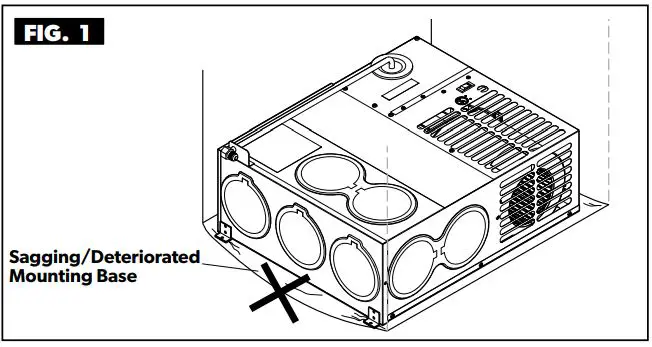 DOMETIC DFSAD12 Small Furnace (12k-20k) BTU Installation Guide - Inspecting The Base