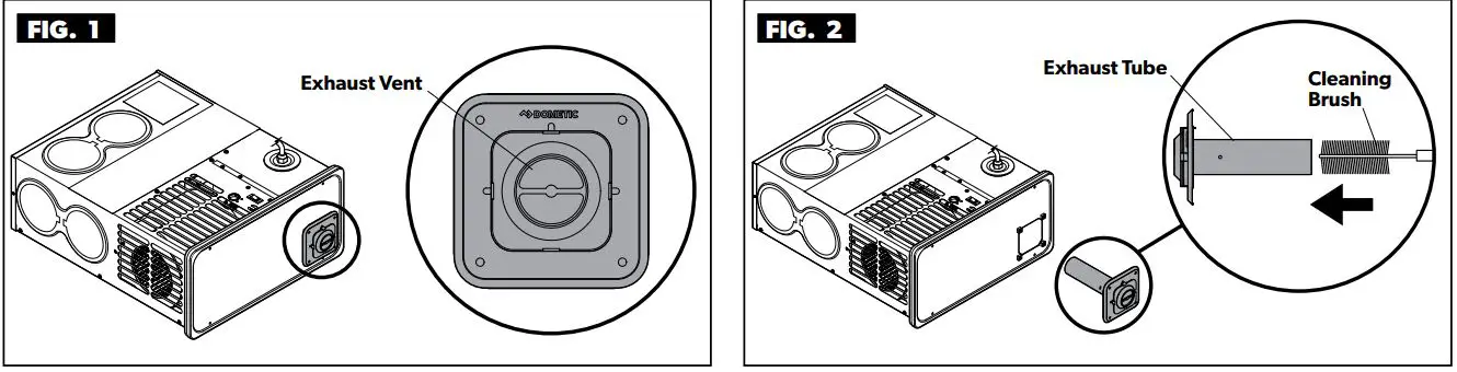 DOMETIC DFSAD12 Small Furnace (12k-20k) BTU Installation Guide - Inspecting The Vents And Exhaust Tubes