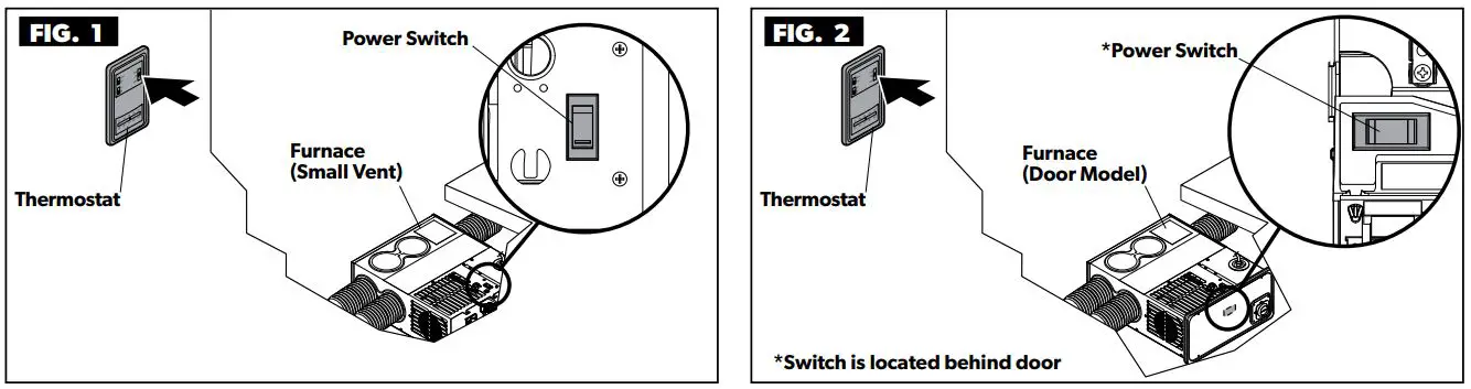 DOMETIC DFSAD12 Small Furnace (12k-20k) BTU Installation Guide - Turning Off The Furnace