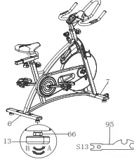 SUNNY HEALTH FITNESS SF B1877 Endurance Belt Drive Magnetic Indoor Exercise Cycle Bike - fig10