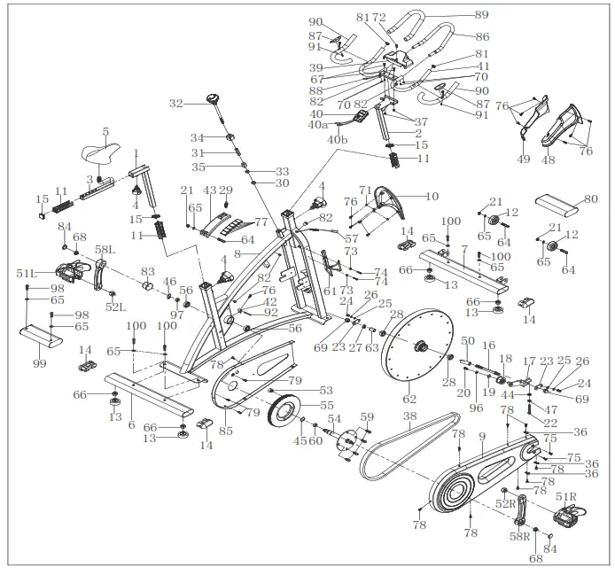 SUNNY HEALTH FITNESS SF B1877 Endurance Belt Drive Magnetic Indoor Exercise Cycle Bike - fig16