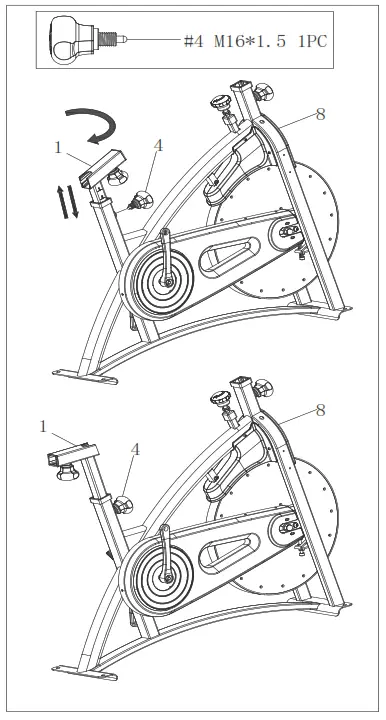 SUNNY HEALTH FITNESS SF B1877 Endurance Belt Drive Magnetic Indoor Exercise Cycle Bike - fig3