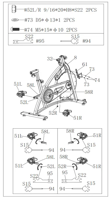 SUNNY HEALTH FITNESS SF B1877 Endurance Belt Drive Magnetic Indoor Exercise Cycle Bike - fig5
