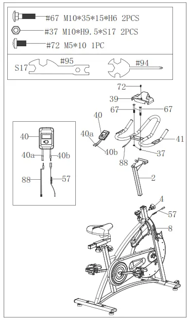 SUNNY HEALTH FITNESS SF B1877 Endurance Belt Drive Magnetic Indoor Exercise Cycle Bike - fig7