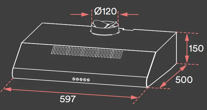 Esatto-ERF60W-60cm-Fixed-Rangehood-2