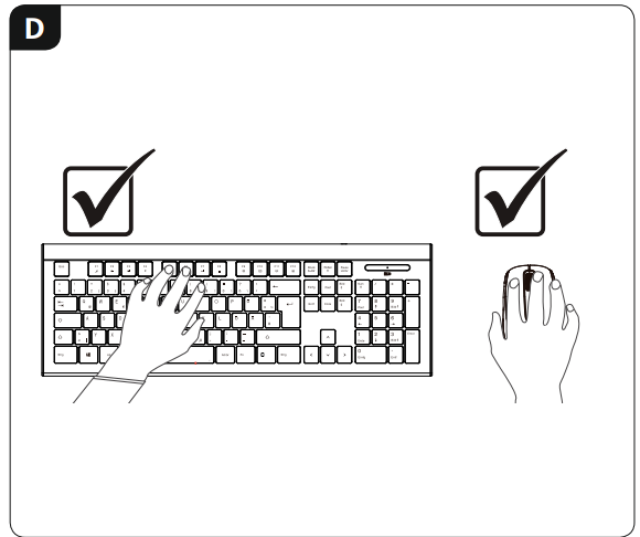 hama xx182664 Wireless Keyboard & Mouse Set -D