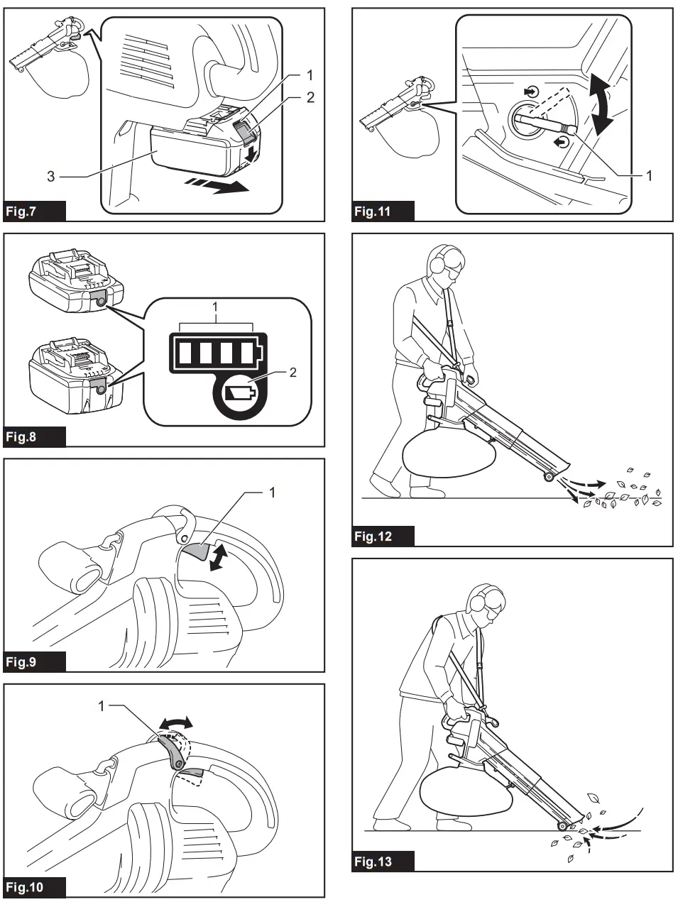 makita DUB187 Cordless Blower Vacuum Cleaner - fig 3