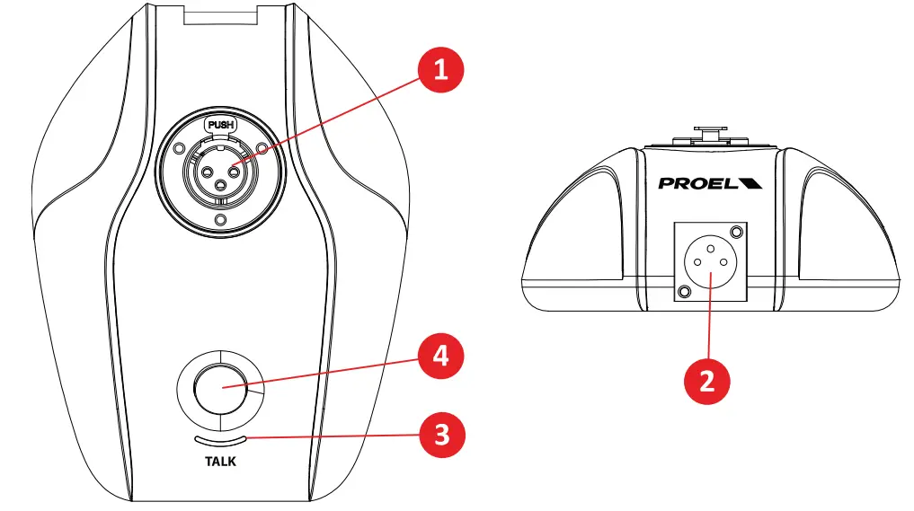 PROEL BMT Microphone Call Station - parts