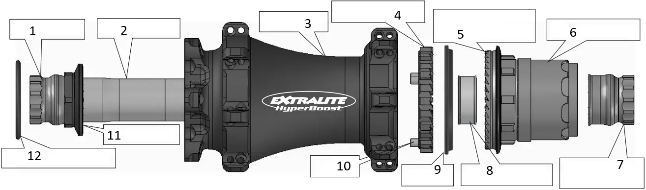 EXTRALITE Shimano 12s Freewheel Kit A01